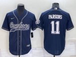 Dallas Cowboys #11 Micah Parsons Navy Blue Stitched Cool Base Nike Baseball Jersey