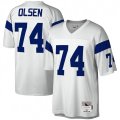 Los Angeles Rams #74 Merlin Olsen Mitchell & Ness White 1969 Legacy Replica Jersey