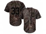 Minnesota Twins #33 Justin Morneau Camo Realtree Collection Cool Base Stitched MLB Jersey