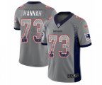 New England Patriots #73 John Hannah Limited Gray Rush Drift Fashion NFL Jersey