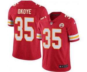 Kansas City Chiefs #35 Christian Okoye Red Team Color Vapor Untouchable Limited Player Football Jersey