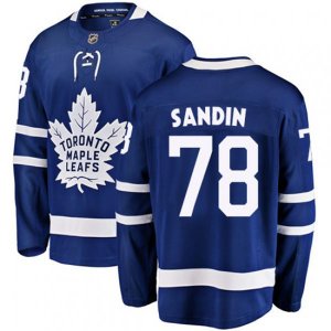 Toronto Maple Leafs #78 Rasmus Sandin Authentic Royal Blue Home Fanatics Branded Breakaway NHL Jersey