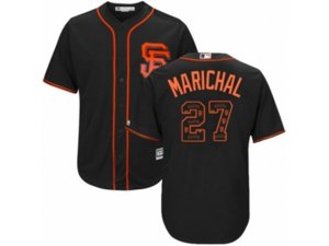 San Francisco Giants #27 Juan Marichal Authentic Black Team Logo Fashion Cool Base MLB Jersey