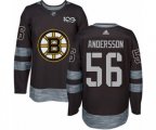 Adidas Boston Bruins #56 Axel Andersson Authentic Black 1917-2017 100th Anniversary NHL Jersey