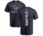 Houston Texans #44 Cullen Gillaspia Navy Blue Backer T-Shirt