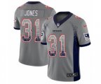 New England Patriots #31 Jonathan Jones Limited Gray Rush Drift Fashion NFL Jersey