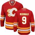 Calgary Flames #9 Lanny McDonald Premier Red Third NHL Jersey