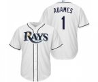 Tampa Bay Rays #1 Willy Adames Replica White Home Cool Base Baseball Jersey