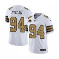 New Orleans Saints 2022 #94 Cameron Jordan White With 4-star C Patch Stitched NFL Jersey