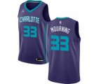 Charlotte Hornets #33 Alonzo Mourning Authentic Purple Basketball Jersey Statement Edition