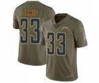 Los Angeles Chargers #33 Derwin James Limited Olive 2017 Salute to Service Football Jersey
