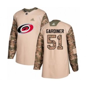 Carolina Hurricanes #51 Jake Gardiner Authentic Camo Veterans Day Practice Hockey Jersey