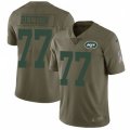 New York Jets #77 Mekhi Becton Olive Stitched Limited 2017 Salute To Service Jersey