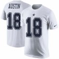 Dallas Cowboys #18 Tavon Austin White Rush Pride Name & Number T-Shirt