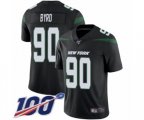 New York Jets #90 Dennis Byrd Black Alternate Vapor Untouchable Limited Player 100th Season Football Jersey