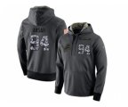 Detroit Lions #94 Ziggy Ansah Stitched Black Anthracite Salute to Service Player Performance Hoodie