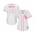 Women's Chicago White Sox #10 Yoan Moncada Replica White Fashion Cool Base MLB Jerseys