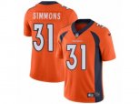 Denver Broncos #31 Justin Simmons Vapor Untouchable Limited Orange Team Color NFL Jersey