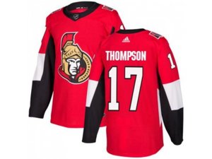 Adidas Ottawa Senators #17 Nate Thompson Red Home Authentic Stitched NHL Jersey