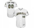 Los Angeles Angels of Anaheim Customized Authentic White 2016 Memorial Day Fashion Flex Base Baseball Jersey