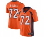 Denver Broncos #72 Garett Bolles Orange Team Color Vapor Untouchable Limited Player Football Jersey