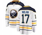 Buffalo Sabres #17 Jordan Nolan Fanatics Branded White Away Breakaway NHL Jersey