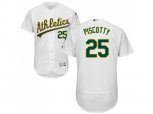 Oakland Athletics #25 Stephen Piscotty White Flexbase Authentic Collection Stitched MLB Jersey