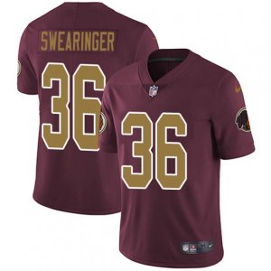 Washington Redskins #36 D.J. Swearinger Burgundy Red Gold Number Alternate 80TH Anniversary Vapor Untouchable Limited Player NFL Jersey