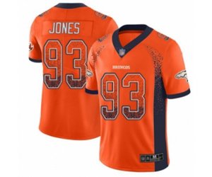 Denver Broncos #93 Dre\'Mont Jones Limited Orange Rush Drift Fashion Football Jersey