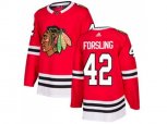 Chicago Blackhawks #42 Gustav Forsling Red Home Authentic Stitched NHL Jersey