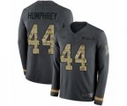 Baltimore Ravens #44 Marlon Humphrey Limited Black Salute to Service Therma Long Sleeve Football Jersey