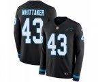 Carolina Panthers #43 Fozzy Whittaker Limited Black Therma Long Sleeve Football Jersey