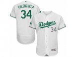 Los Angeles Dodgers #34 Fernando Valenzuela White Celtic Flexbase Authentic Collection MLB Jersey
