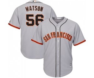 San Francisco Giants #56 Tony Watson Replica Grey Road Cool Base Baseball Jersey