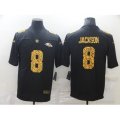 Baltimore Ravens #8 Lamar Jackson Black Nike Leopard Print Limited Jersey