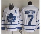 Toronto Maple Leafs #7 Tim Horton White CCM Throwback Stitched Hockey Jersey