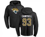 Jacksonville Jaguars #93 Calais Campbell Black Name & Number Logo Pullover Hoodie