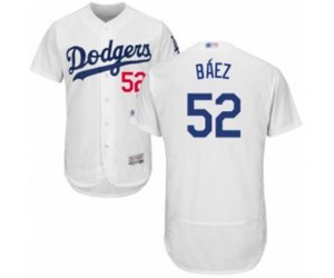 Los Angeles Dodgers Pedro Baez White Home Flex Base Authentic Collection Baseball Player Jersey
