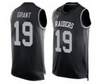 Oakland Raiders #19 Ryan Grant Limited Black Player Name & Number Tank Top Football Jersey