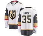 Vegas Golden Knights #35 Oscar Dansk Authentic White Away Fanatics Branded Breakaway NHL Jersey