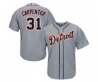 Detroit Tigers #31 Ryan Carpenter Replica Grey Road Cool Base Baseball Jersey