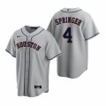 Nike Houston Astros #4 George Springer Gray Road Stitched Baseball Jersey