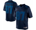 New England Patriots #87 Rob Gronkowski Navy Blue Drenched Limited Football Jersey