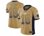 Los Angeles Rams #16 Jared Goff Limited Gold Rush Drift Fashion Football Jersey