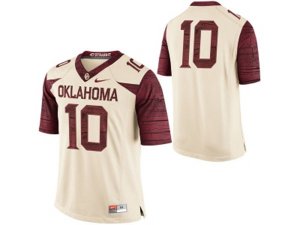 Men\'s Oklahoma Sooners #10 College Limited Football Jersey - White