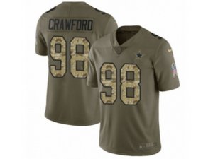 Dallas Cowboys #98 Tyrone Crawford Limited Olive Camo 2017 Salute to Service NFL Jersey
