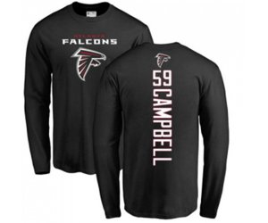 Atlanta Falcons #59 De\'Vondre Campbell Black Backer Long Sleeve T-Shirt