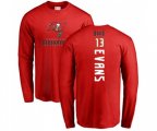 Tampa Bay Buccaneers #13 Mike Evans Red Backer Long Sleeve T-Shirt