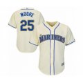 Seattle Mariners #25 Dylan Moore Authentic Cream Alternate Cool Base Baseball Player Jersey