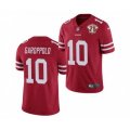 San Francisco 49ers #10 Jimmy Garoppolo Red 2021 75th Anniversary Vapor Untouchable Limited Jersey
